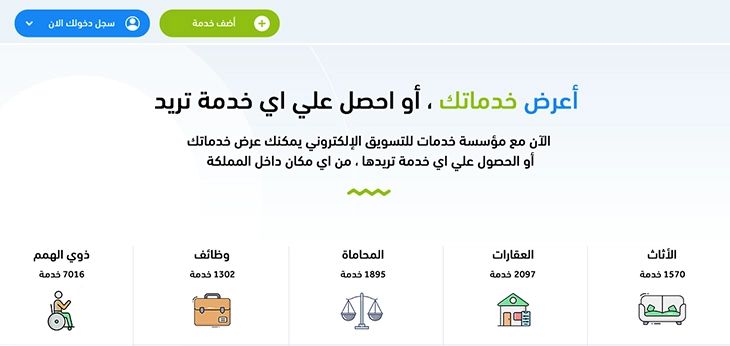 تصميم وبرمجة منصة خدمات الكترونية 